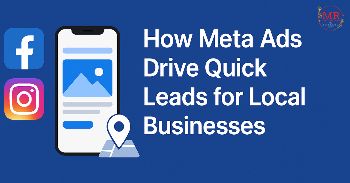 “Meta ads for local business banner showing Facebook and Instagram advertising for local lead generation.”